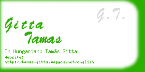 gitta tamas business card