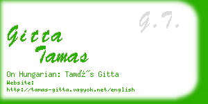 gitta tamas business card